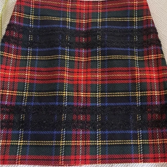 NWT, J Crew, Stewart Tartan Plain holiday mini pencil skirt, 4 - Picture 8 of 8